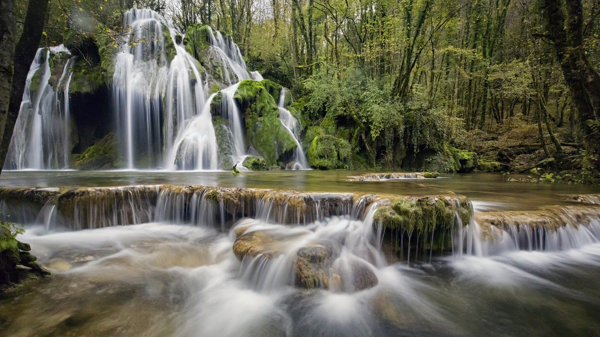 waterfall cascades